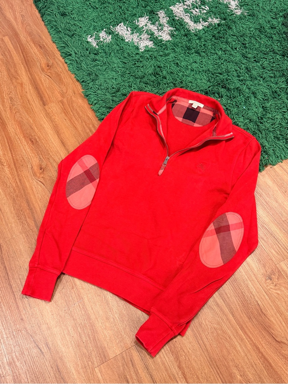 Burberry - Quarter Zip - Red - Size S - Preowned